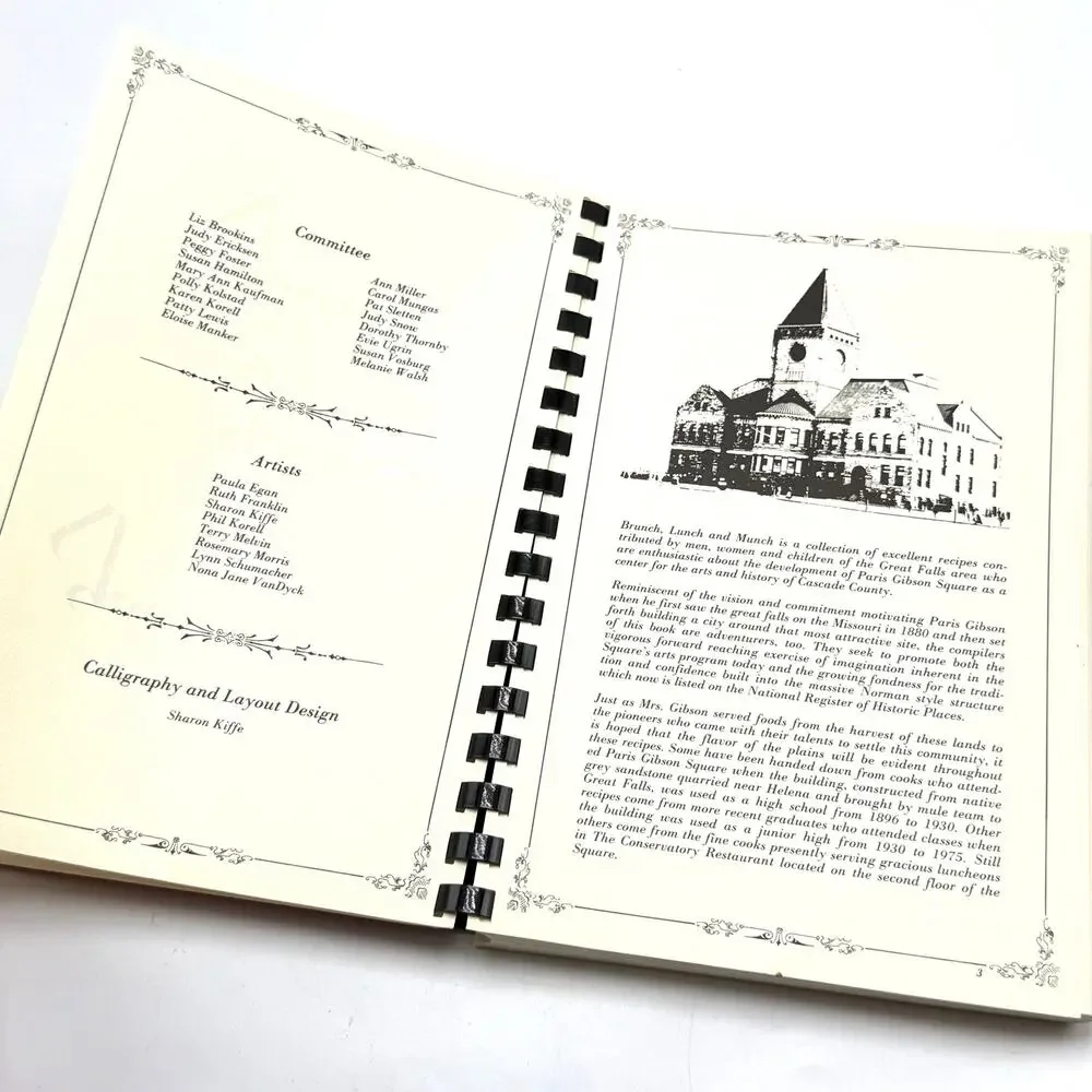Great Falls Montana Paris Gibson Square Cookbook Community Recipes Vintage 1980